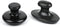 2 Pcs Long Mushroom Shaped Massage Stones Natural Bian Stone Hot Rock for Spa Massage Black...