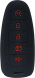 GFDesign 2 Pcs Silicone 5 Buttons Key Fob Cover Remote Case Keyless Protector Compatible with Ford C-Max Edge Escape Expedition Explorer Flex Focu...