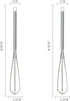 Whisks Stainless Steel Mini Wire Whisks Set of 2 Portable Stainless Steel Kitchen Tiny Whisk Egg Beater with Thick Wire for Cooking Blending Whipi...