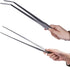 Extra Long Handle Aquarium Tweezers Serving Tongs Feed clamp,2 Pack Stainless Steel Straight and Curved Tweezers Set for Fish Tank Plants Reptile ...