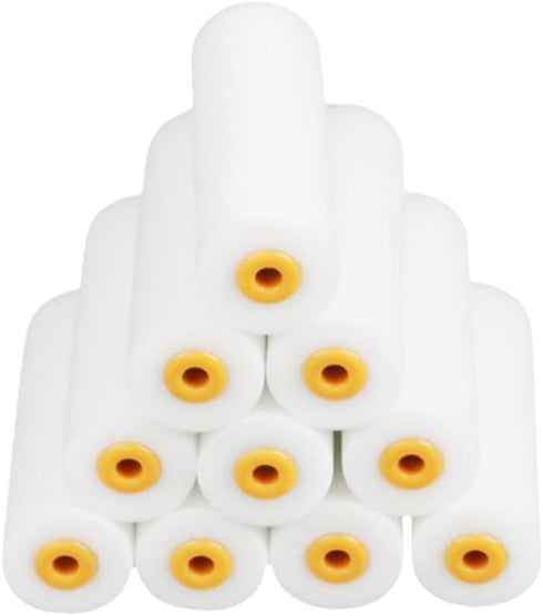 10 PCS 4 inch Foam Paint Roller, Microfiber Naps for Paint Rollers,Paint Roller Covers,Paint Roller Kits,Home Repair Tools,Mini Rollers for Painti...
