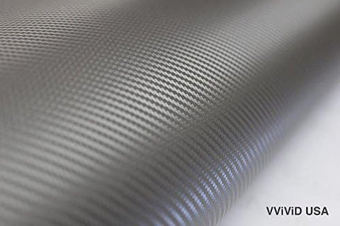 VVIVID® XPO Dark Grey Carbon Fiber Car Wrap Vinyl Roll with Air Release Technology (2ft x 5ft)...