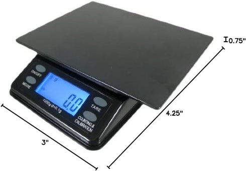 Mini Bench Digital Pocket Scale, 1000 x 0.1gm, Black/Silver...