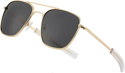 JOVAKIT Men's Polarized Aviator Sunglasses Retro Military Style Pilot Sun Glasses Bayonet Temples UV400 Protection...