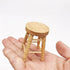 Miniature Counter Stool Dollhouse Furniture 2 PCS/Pack Wood Chair for Crafts Desktop Decor High Stool Mini Scene Ornament Model Round Bar Stool Hi...