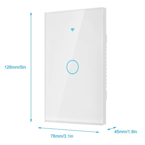 Switch, Remote Switch with Highly Sensitive Touch Keys, Suitable for Google, 1-Way AC(White)...