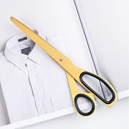8" Multipurpose Scissors Stainless Steel Sharp Scissors Craft Scissors Office Household Scissors for Office Home General Use Gold...