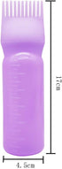 2 Pieces Root Comb Applicator Bottle Hair Coloring Dye Bottle Scalp Treament Essential Salon Hair Cleansing Bottle With Graduated Scale, Purple...