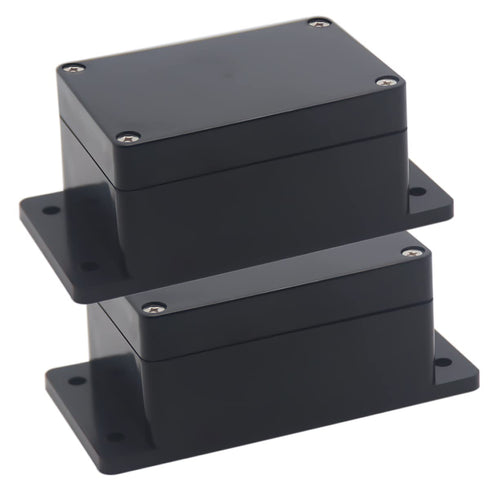 Watertight Junction Box, IP67 Waterproof Project Box Durable ABS Plastic Electronic Enclosure Case for DIY Electrical Project with Wall Fixed Ear ...