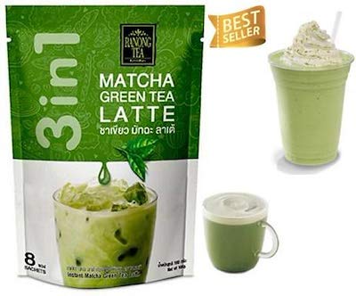 Ranong Tea Matcha Green Tea Latte Instant Drink Mix 8 Sachets...