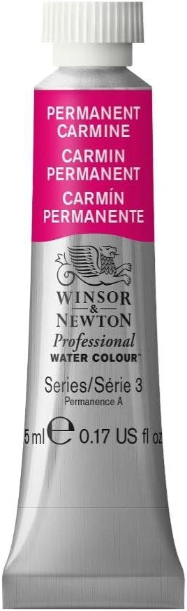 Winsor & Newton Professional Water Colour Paint, 0.17-oz Tube, Permanent Carmine...