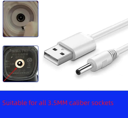 USB Charger Cable for Fairywill/Bitvae D2/R1/R2/S2/Electric Toothbrush, USB Charger Cable for 7AM2M AM105/AM110 Sonic Electric Toothbrush, 3.5mm P...