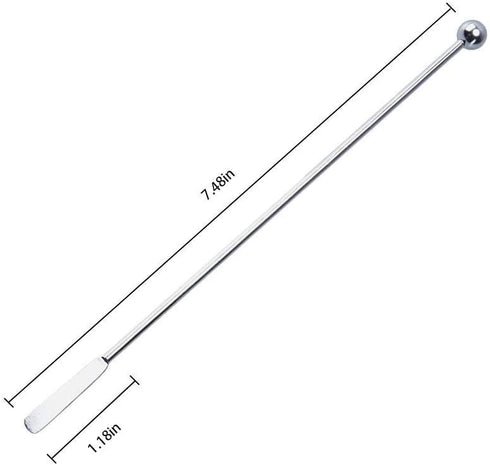 20 pcs Stainless Steel Coffee Beverage Stir Sticks Cocktail Stirrers Drink Swizzle Stick 7.4" Swizzle Stick Picks Tools...