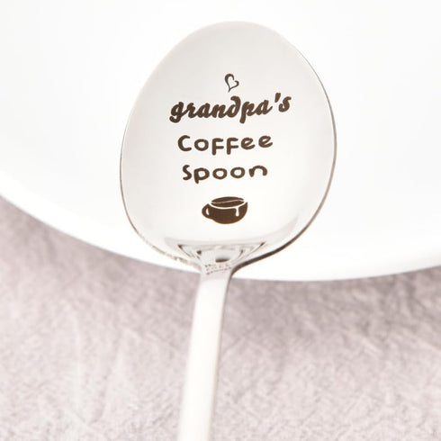Grandpa Birthday Christmas Gifts for Grandad Grandfather Grandpa Coffee Spoon Gift for Coffee Lovers Gift for Papa Grandpa Tea Ice Cream Spoon Gif...