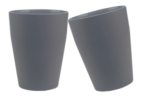 1.5 Gallon Small Trash Can,Round Small Wastebasket Garbage Can for Bathroom Bedroom Kitchen Countertop Under Sink (Gray, 2 Pack)...