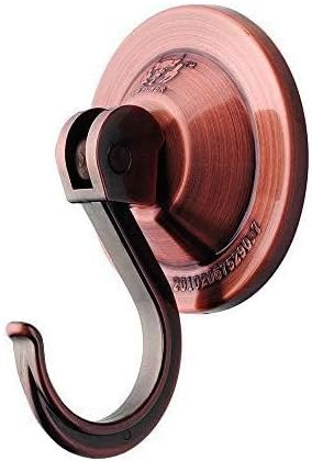 Suction Cup Hooks, 4-Pack Vacuum Wreath Hangers for Flat Smooth Wall Surface, Copper...