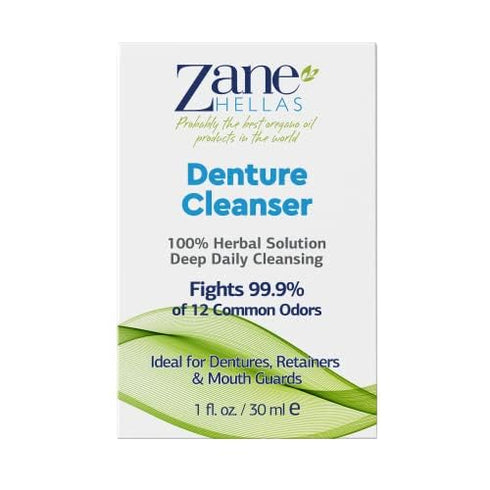 Zane Hellas Denture Cleaner. Oregano Oil Power. Ideal for Dentures, Retainers, Braces, Mouth Guards. Helps Remove Plaque, Tartar, Stains and Bad O...