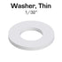 VEX Robotics Nylon Washer, Thin (1/32"), 100 Pack - #8 Screw Size, Thickness: 0.031", Outer Diameter: 0.375", Inner Diameter 0.173", 8-32...
