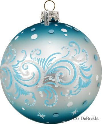 G. Debrekht Winter Village Glass Ball Ornament, 3.5"...