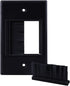 Construct Pro Single-Gang WideMouth Décor Brush Plate (Black Plate w/Black Brush)...