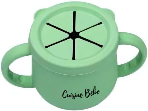 3in1 Silicone Cup with Handles, 3 Lids & Straw | Transition Sippy Cup | Snack Bowl for Babies | Perfect for Meals, Snacks and Walks. Sippy Cup wit...