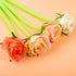 12Pcs Artificial Rose Pens Party Favors Valentine's Day Gifts Mother's Day Gift Red Rose Flower Pen Gel Ink Pens for Women Girls Teens Office Scho...