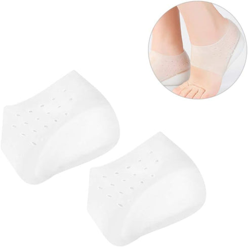 Exceart Heel Cup Insoles Half Height Increase Insoles Invisible Silicone Shoe Lift Heel Pads 2.5CM Men Women (for Size 40-46)...
