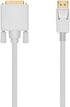 Monoprice 3ft 28AWG DisplayPort to DVI Cable - White...