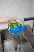 Silicone Strainer for Kitchen - Cooking strainer for Pasta, Fruits, Vegetables, Clip on Strainer, Pot Strainer, Pans,Food Strainer (blue)...