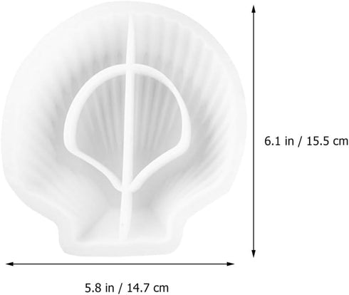 EXCEART Seashell Resin Mold Silicone Mold Fondant Mold Jewelry Organizer Silicone Display Stand Tray Crystal Epoxy Casting Mould Trinket Holder St...