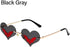 Andy's Orchids Sun Glasses, Heart-shaped Bat Sunglasses, Novel Rimless Goth Glasses for Women Men Festival Party Glasses Trendy Eyewear UV 400 Pro...
