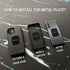 Universal Metal Plates Kit - Strong Hold, Ultra Thin, 4 Square Metal Plates, Alcohol Wipe Kit, Universal Compatibility - Car Dashboard Mount Acces...