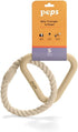 Peps Pet Toy Natural Rubber Triangle w/Cotton Rope (Tan, Small)...