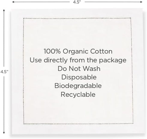 White Cotton Cocktail Napkins - 100% Cotton - 50 x pack - 4.5” x 4.5” - Hotel Quality, Soft & Absorbent, Ideal for Home, Party & Special Events, B...