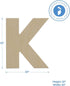 Wooden Letter K Cutouts 12", Wooden Letters for Wall Decor, Home Decor, Crafts, and Party Decorations by Woodpeckers...