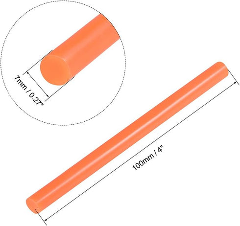 uxcell Mini Hot Glue Sticks for Glue Gun 0.27-inch x 4-inch Orange 6pcs...