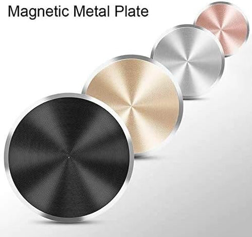 Cell Phone Metal Plates for Magnetic Car Mount 4 Pack. Replacement Set of Cute Gold Round Metal 3M Adhesive Backing Discs for Magnetic Phone Holde...