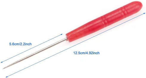 TorSor 10 Pack Scratch Awl Sewing Pricker Plastic Handle Grip Straight Tip Pin DIY Needle Punching Hole Repair Hand Craft Stitcher for Tailor Fabr...