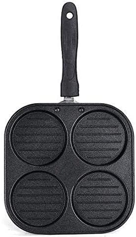 YAD Pancake Pan Burger Round Omelet Fry Pan Egg Cooker Pan Multipurpose Pancake Pan, Multicolor...