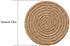 Gracelife 6pcs Cup Mat Pure Cotton Thread Weave Round Drink Hot Pads Mats Set Absorbent Scald-proof Drink Coasters (Jute color)...