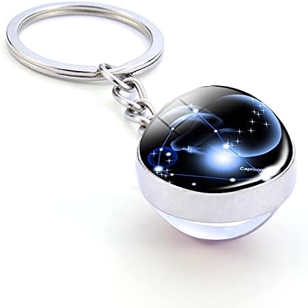 Zodiac 12 Constellation Glow In The Dark Creative Galaxy keychain...