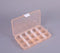 15 Grids Plastic Tray Clear Plastic Beads Storage Boxes with Movable Dividers, Jewelry Organizer for Craft Beads Fishing Hooks(Orange white Buckle...
