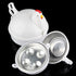 4 Eggs Boiler Steamer, Chicken Shape Microwave Egg Poacher, Rapid Egg Cooker for Hard, Soft & Poached Eggs, Mini Egg Maker, Easy Clean...