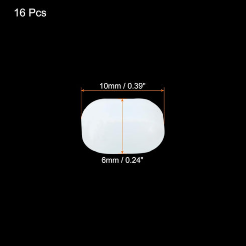 MECCANIXITY Magnetic Stirrer Mixer Stir Bar Rod 10mm/0.39" Cylinder Shape PTFE Coating Magnet White for Laboratory 16Pcs...