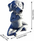 4.7" Meditation Dog Statue Yoga Dog Garden Decor Buddha Art Sculptures Home Ornament Garden Decoration, Home Decoration (Meditation Dog Statue, Do...