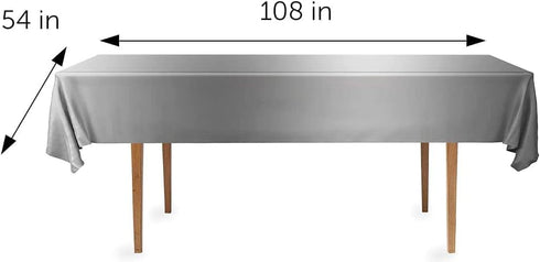 DecorRack 2 Rectangular Tablecloths BPA-Free Plastic, 54 x 108 inch, Dining Table Cloth, Rectangle Table Cover for Parties, Picnic, Camping and Ou...