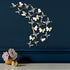 pinkblume Champagne Gold Butterfly Decoration 3D Wall Decals Metallic Art Sticker DIY Removable Decorative Paper Swallowtail Butterflies for Home ...