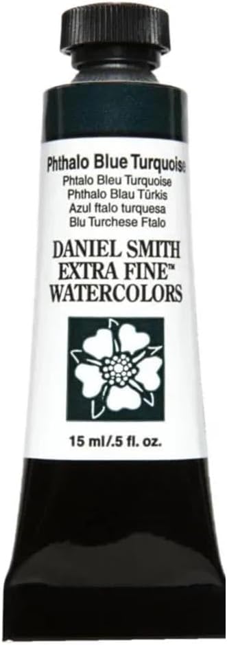 Daniel Smith 284600247 15ml Watercolor Paint, Phthalo Blue Turquoise, 0.50 Fl Oz (Pack of 1)...