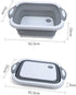 Collapsible Cutting Board - Portable Multi-Purpose Dish Tub - Washing and Draining Fruits and Veggies with Food-Grade Sink Storage - Multifunction...