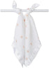 Lulujo Security Lovey Blankets Unisex Softest Breathable Cotton Muslin Security Blanket Set with Silky Satin Trim| Neutral Comforting Blanket for ...